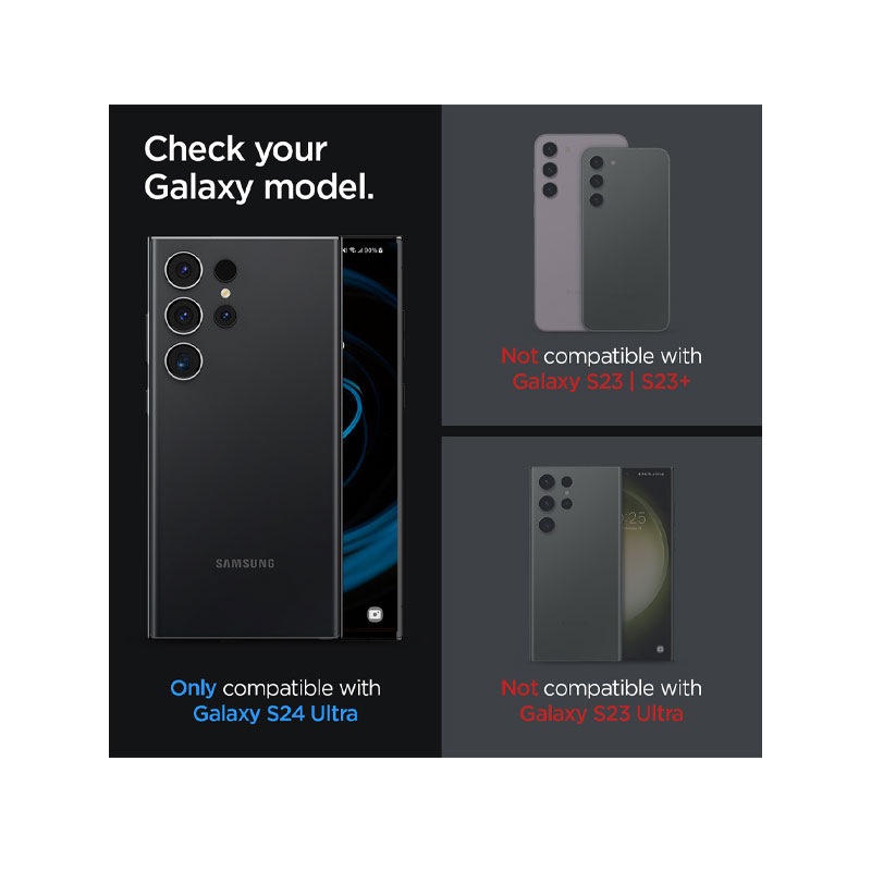 Spigen GlastR EZ fit Optik pro Camera Lens for Galaxy S24 Ultra (1Pc)