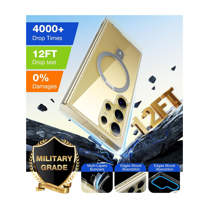 Torras Upro Ostand Clear Series Case for Galaxy S24 Ultra