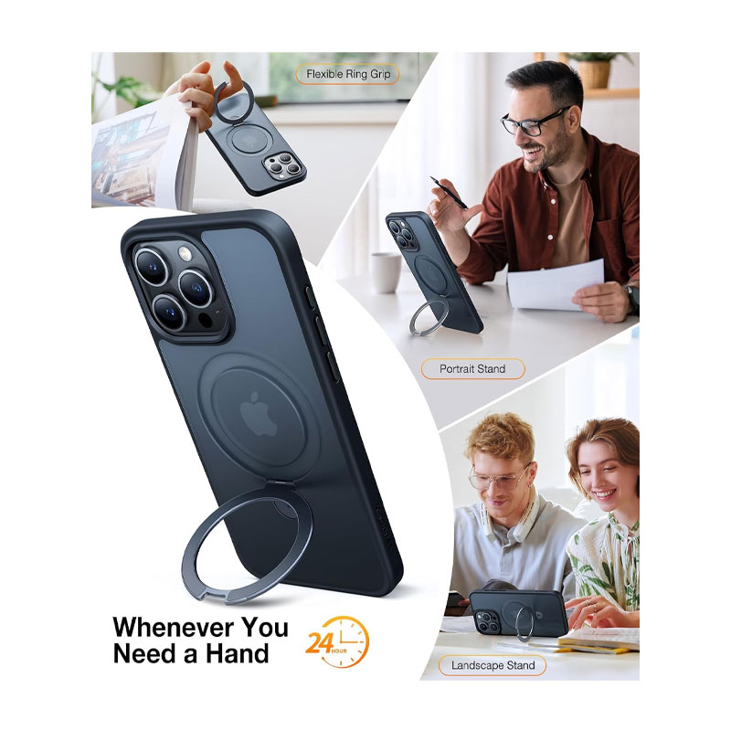 Torras Upro Ostand Matte Case for iPhone 15 Pro Max