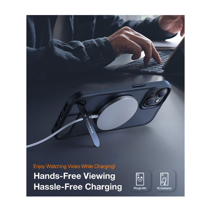 Torras Upro Pstand Series Case for iPhone 15 Pro Max