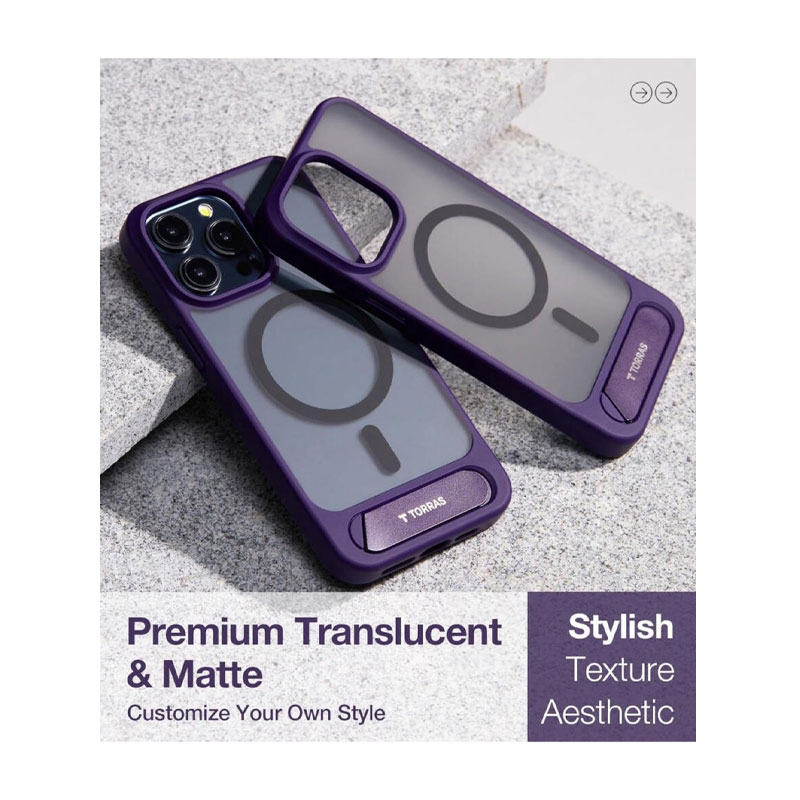 Torras Upro Pstand Series Case for iPhone 15 Pro Max