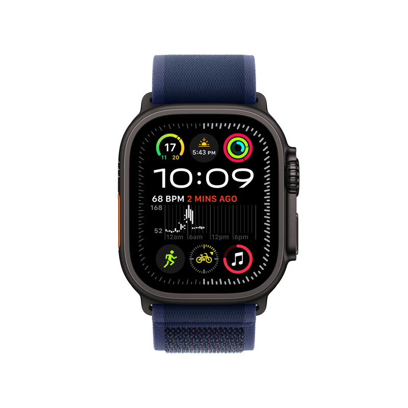 Apple 49mm Trail Loop Black Titanium Finish Watch Strap M/L