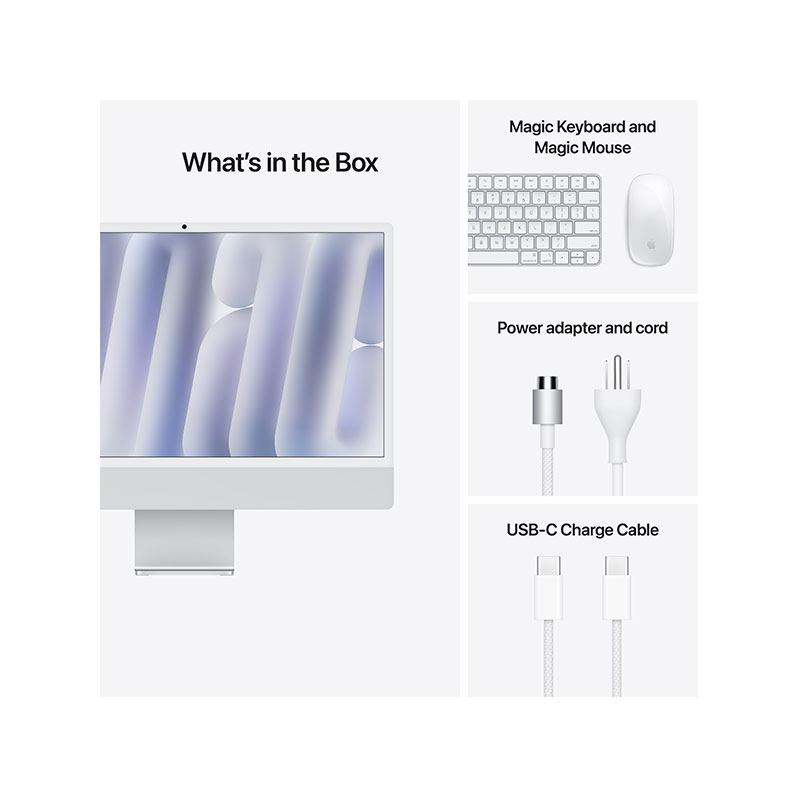 Apple iMac 24" M4 Chip 16/256GB Silver (10C CPU 10C GPU)