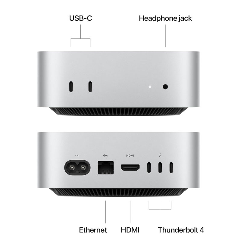 Apple Mac Mini M4 Chip 16/512GB Silver (10C CPU 10C GPU)