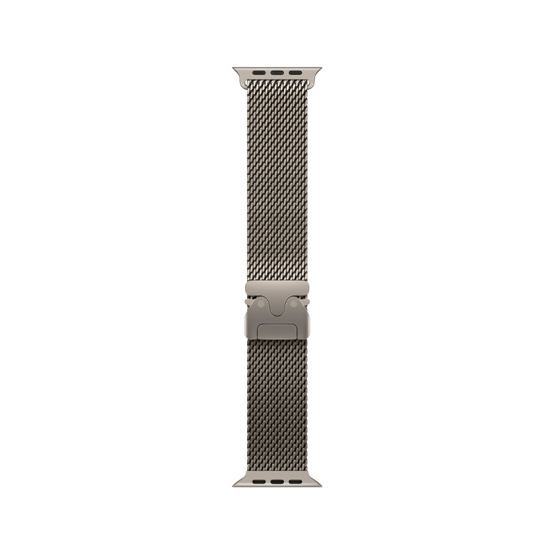 Apple Watch Strap 49mm Natural Titanium Milanese Loop M