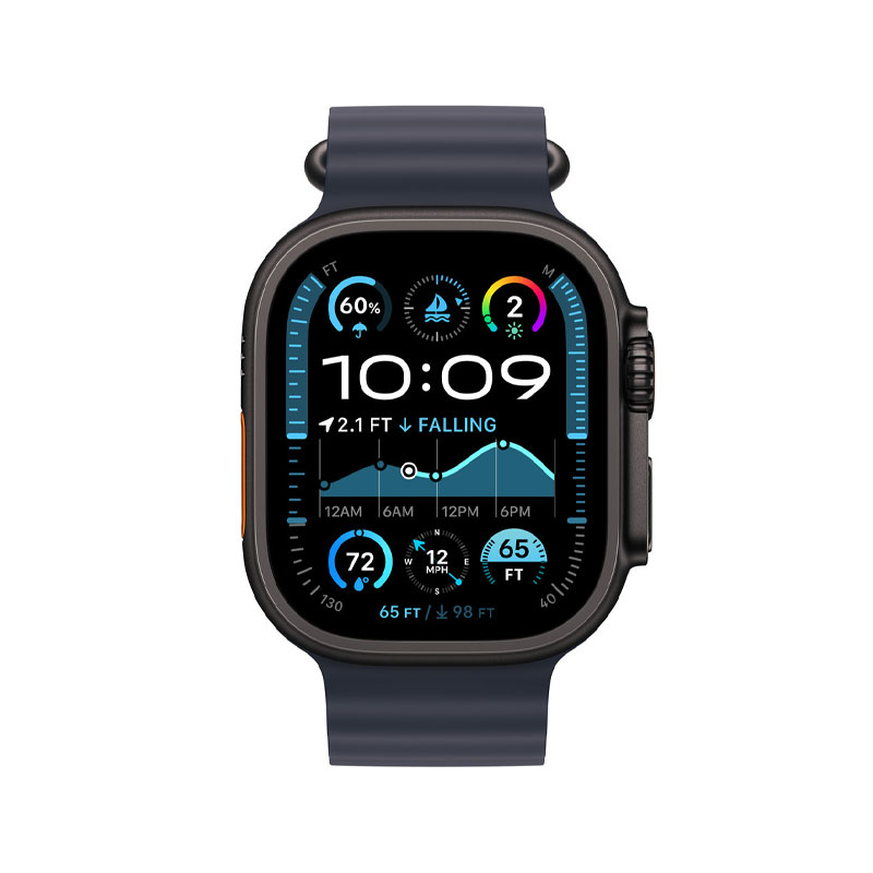 Apple Watch Strap 49mm Ocean Band Black Titanium Finish