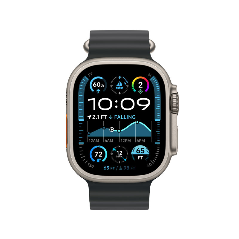 Apple Watch Strap 49mm Ocean Band Natural Titanium Finish