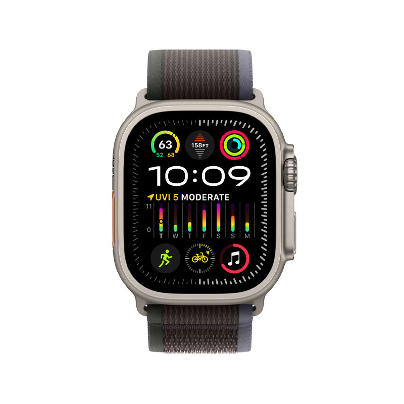 Apple Watch Strap 49mm Trail Loop Natural Titanium Finish S/M