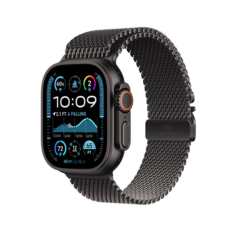 Apple Watch Ultra 2 GPS + Cellular, 49mm Titanium Milanese Loop Black