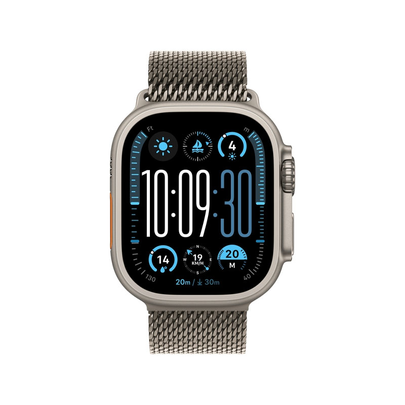 Apple Watch Ultra 2 GPS + Cellular, 49mm Natural Titanium Milanese Loop - M