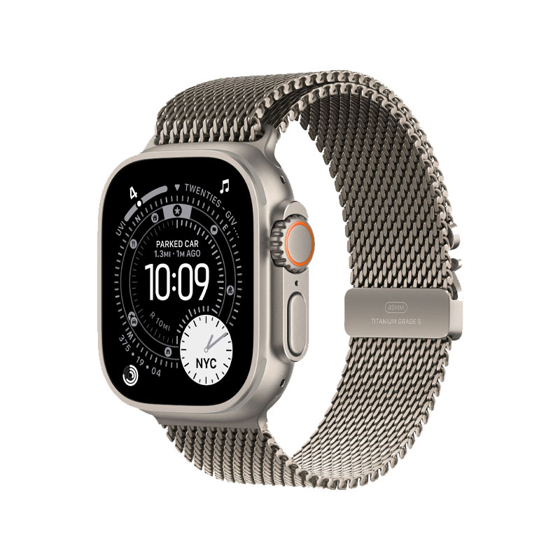 Apple Watch Ultra 3 Titanium Milanese Loop