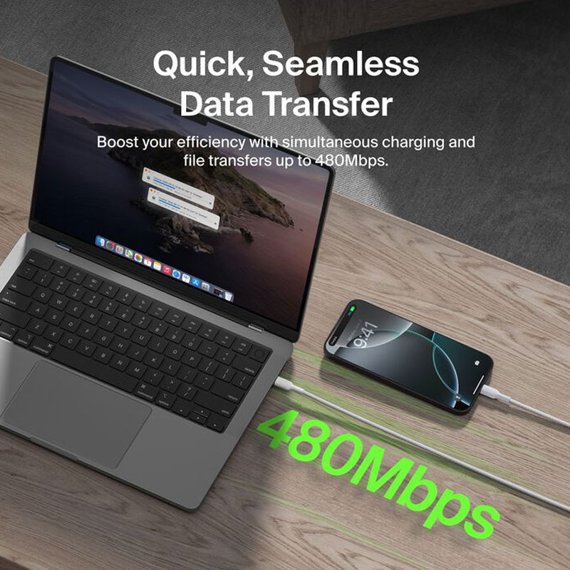 Belkin 15W USB-A to USB-C Braided Cable (2 Meter)