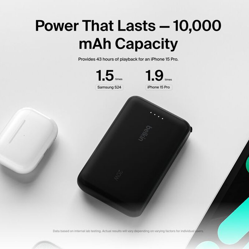 Belkin Power Bank 10K with Integrated Cable
