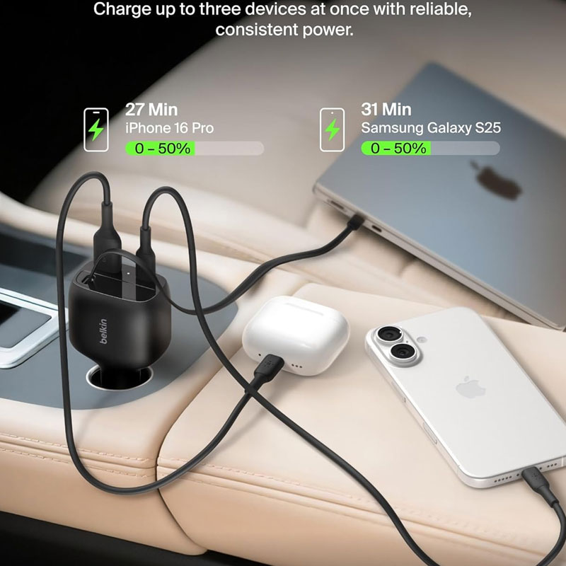 Belkin Retractable Car Charger 75W