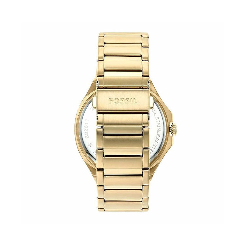 Fossil Evanston Multifunction Gold-Tone Stainless Steel Men’s Watch (BQ2611)