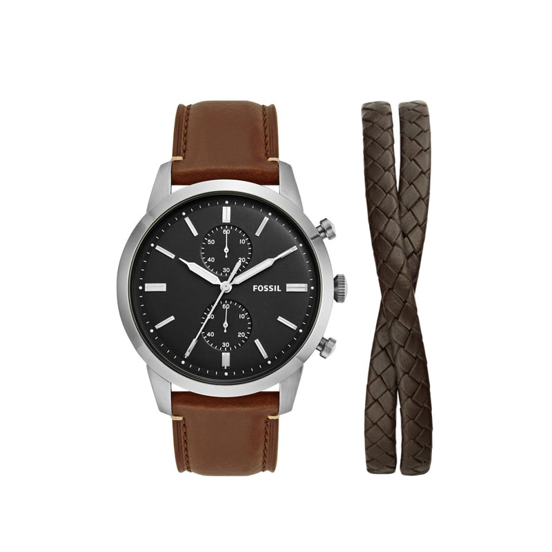 Fossil FS5967SET Townsman Men's Wrist Watch with Bracelet Set