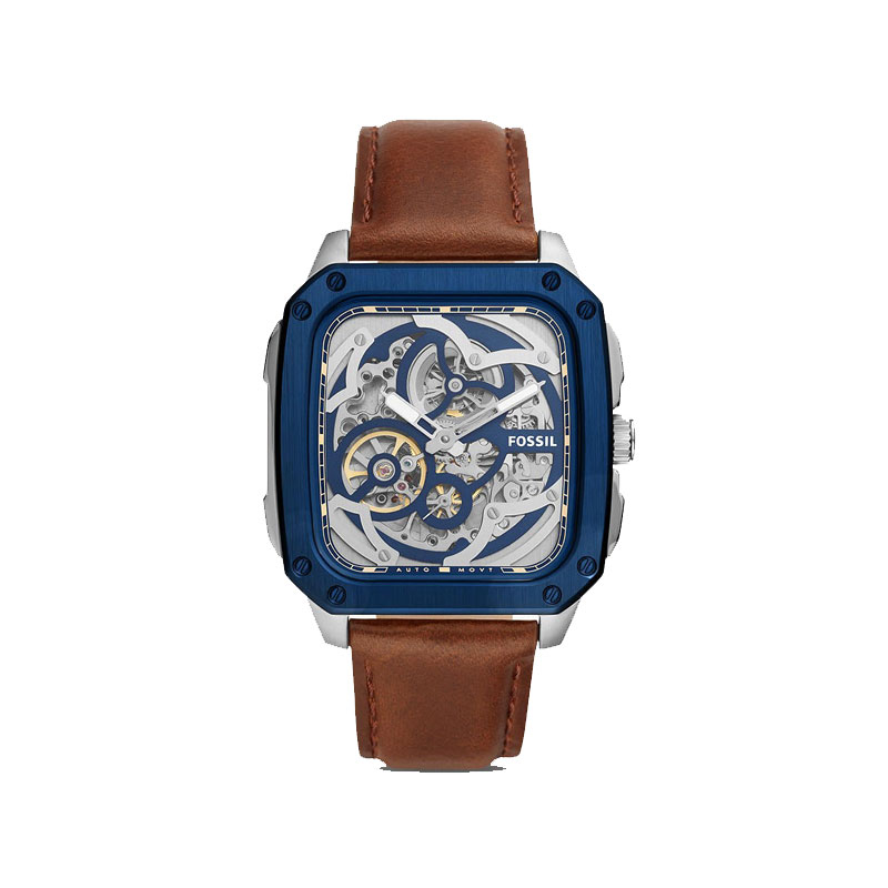 Fossil Inscription Automatic Brown Leather Men's Watch (BQ2571)