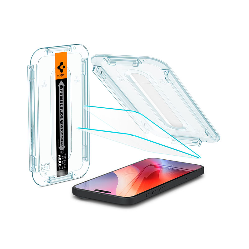 Spigen Glas tR EZ Fit Screen Protector for iPhone 16 Plus/15 Plus (1Pc)