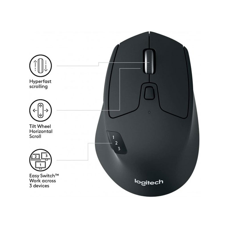 Logitech M720 TRIATHLON Multi Device Bluetooth Mouse