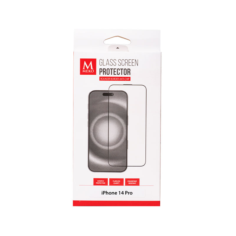 Meko Full Cover Glass Screen Protector for 	iPhone 14 Pro