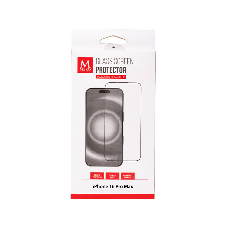 Meko Full Cover Glass Screen Protector for iPhone 16 Pro Max