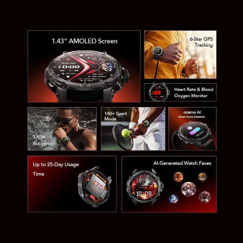 Oraimo Watch GT Smart Watch (OSW-852H)