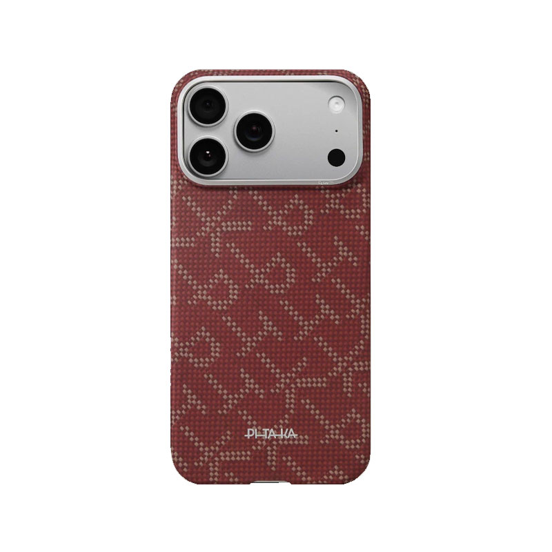 PITAKA Edge Ultra-Slim Gold Red Case For iPhone 17 Pro