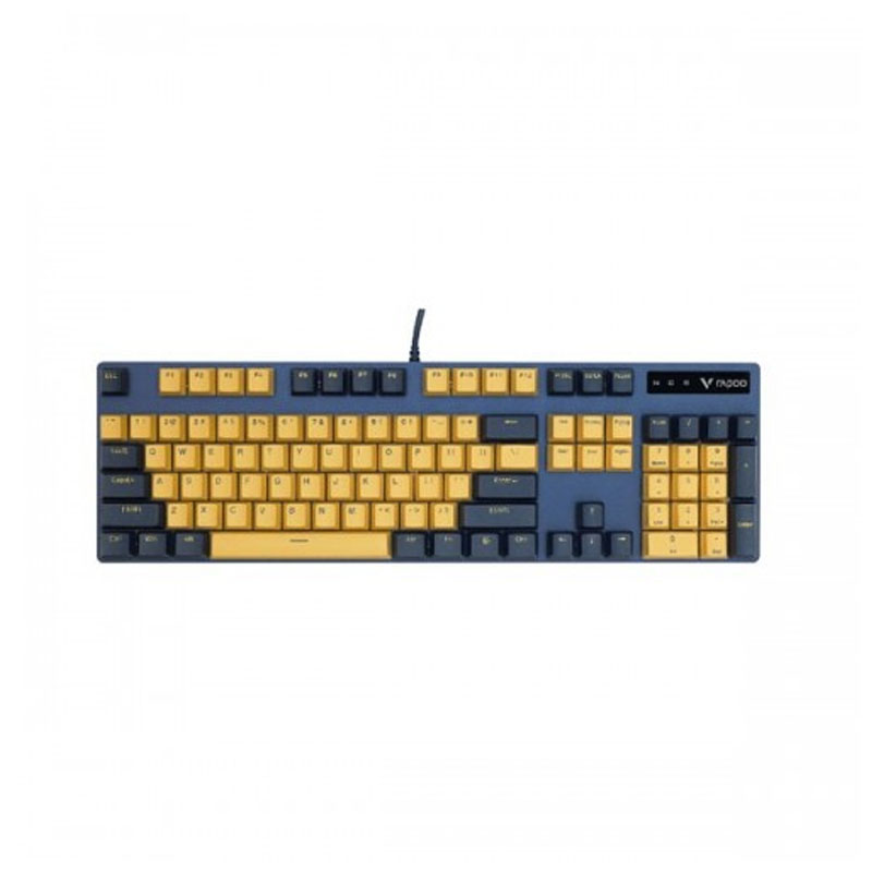 Rapoo V500 PRO Backlit USB Mechanical Gaming Keyboard Yellow and Blue