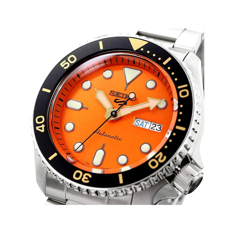 Seiko 5 SRPD59K1 Sports Orange Dial Automatic Men's Wrist Watch