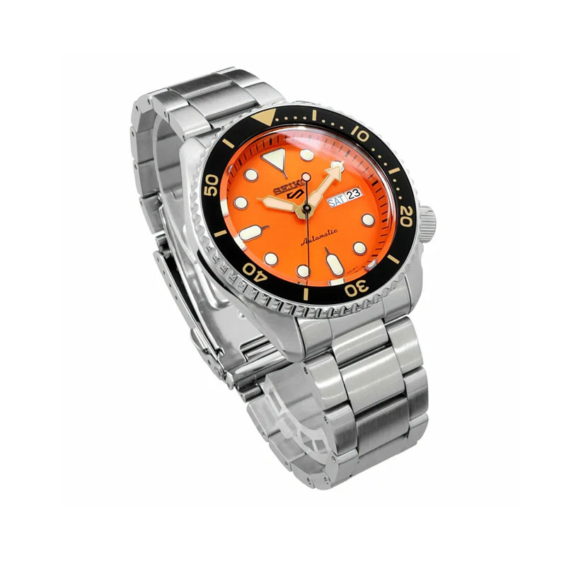 Seiko 5 SRPD59K1 Sports Orange Dial Automatic Men's Wrist Watch