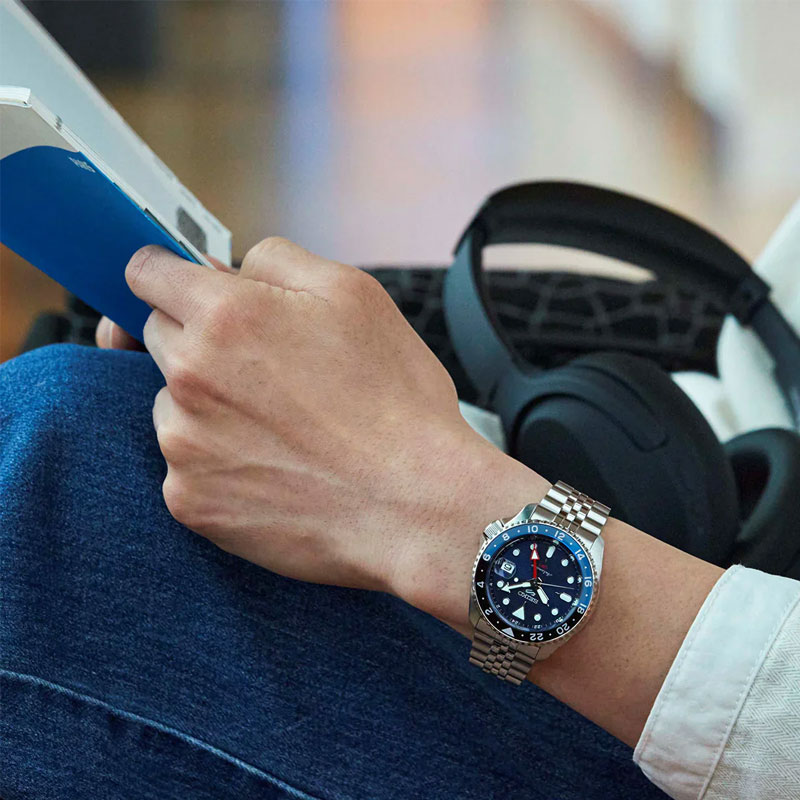 Seiko 5 SSK003K1 Sports GMT Blueberry Automatic Men's Watch