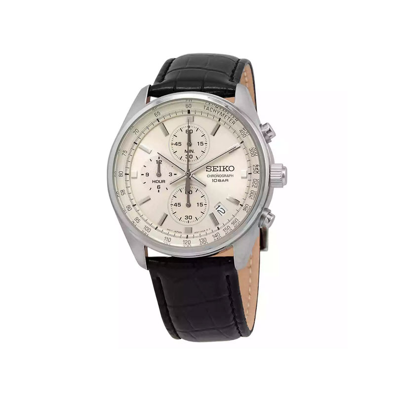 Seiko Chronograph Quartz Champagne Dial Men's Watch (SSB383)