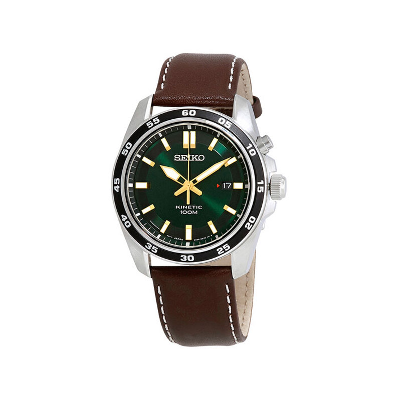 Seiko Kinetic Green Dial Men's Watch (SKA791)