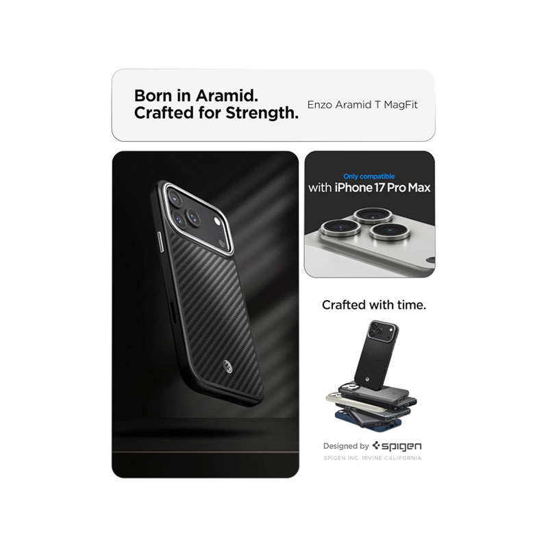 Spigen Enzo Aramid-T MagFit Case for iPhone 17 Pro Max