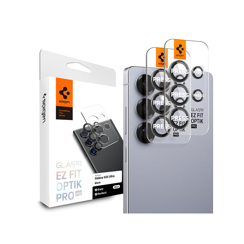 Spigen GlastR EZ fit Optik Pro HD Camera Lens Protector for Galaxy S25 Ultra (1Ps)