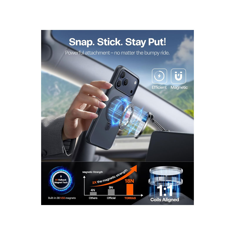 TORRAS Ostand R Case for iPhone 17 Pro