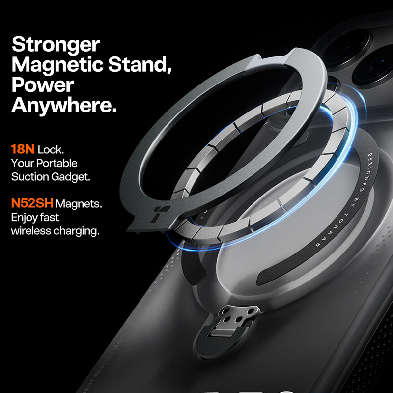 TORRAS 	Ostand Spin/ Q3 Air Case for iPhone 17 Pro Max