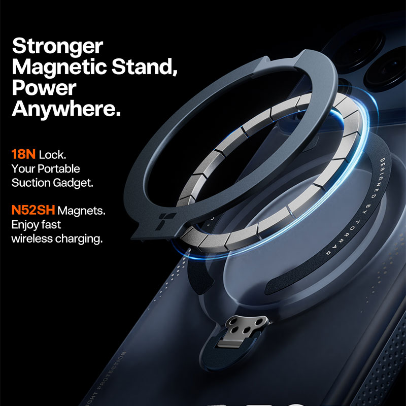 TORRAS 	Ostand Spin/ Q3 Air Case for iPhone 17 Pro Max