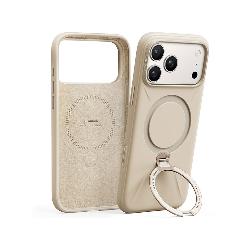 Torras Ostand Spin Silicone Case for iPhone 17 Pro Max