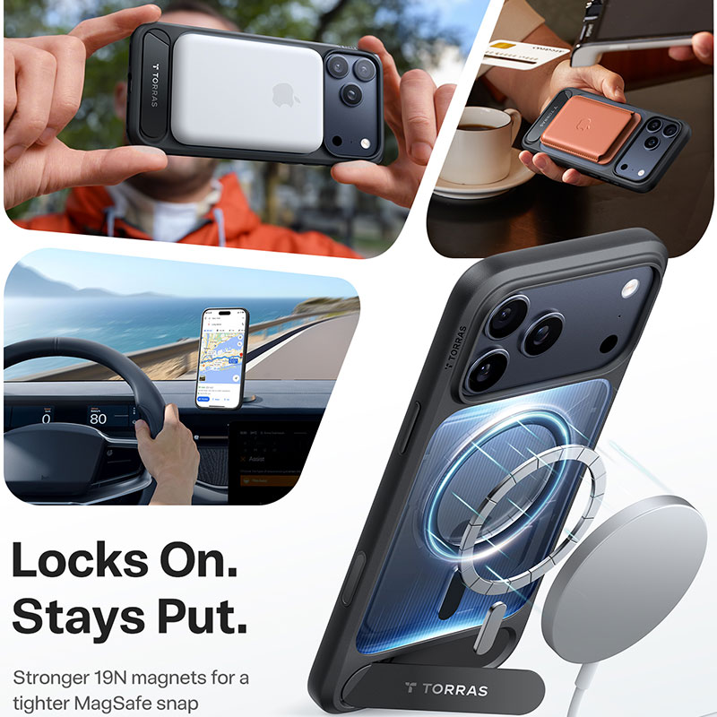 TORRAS Pstand Case for iPhone 17 Pro