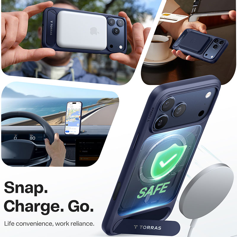 TORRAS Pstand Case for iPhone 17 Pro