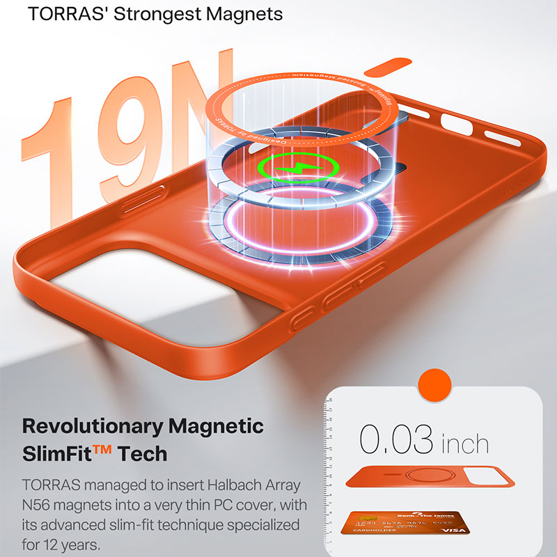 TORRAS SlimFit Mag Case for iPhone 17 Pro Max