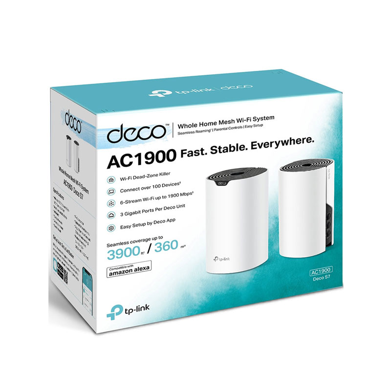 TP-Link Deco S7 AC1900 Dual Band Mesh Router (2-Pack)