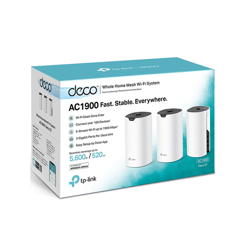 TP-Link Deco S7 AC1900 Dual Band Mesh Router (3-Pack)