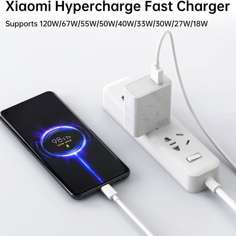 Xiaomi Mi 120W GaN HyperCharge Turbo Charge Adapter with Cable