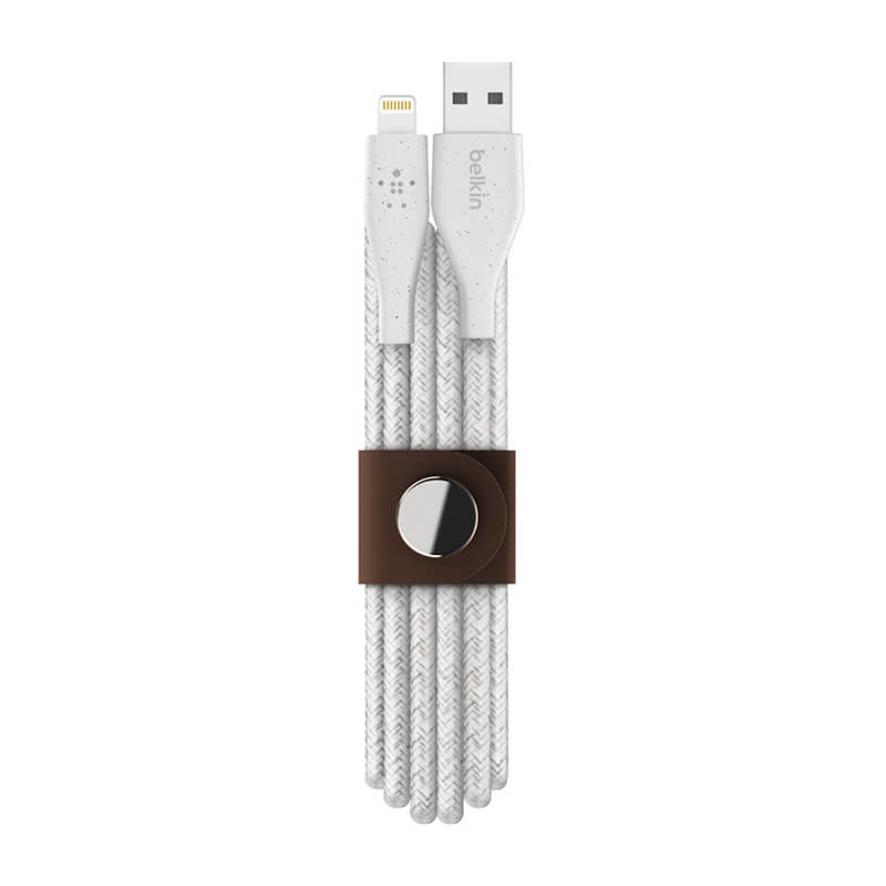 Belkin Duratek Plus Lightning to USB-A Cable with Leather Strap 1.2m