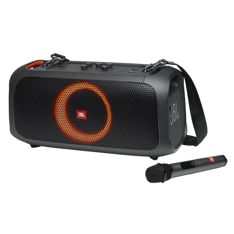 JBL PartyBox On-The-Go Portable Party Speaker and Wireless Microphone