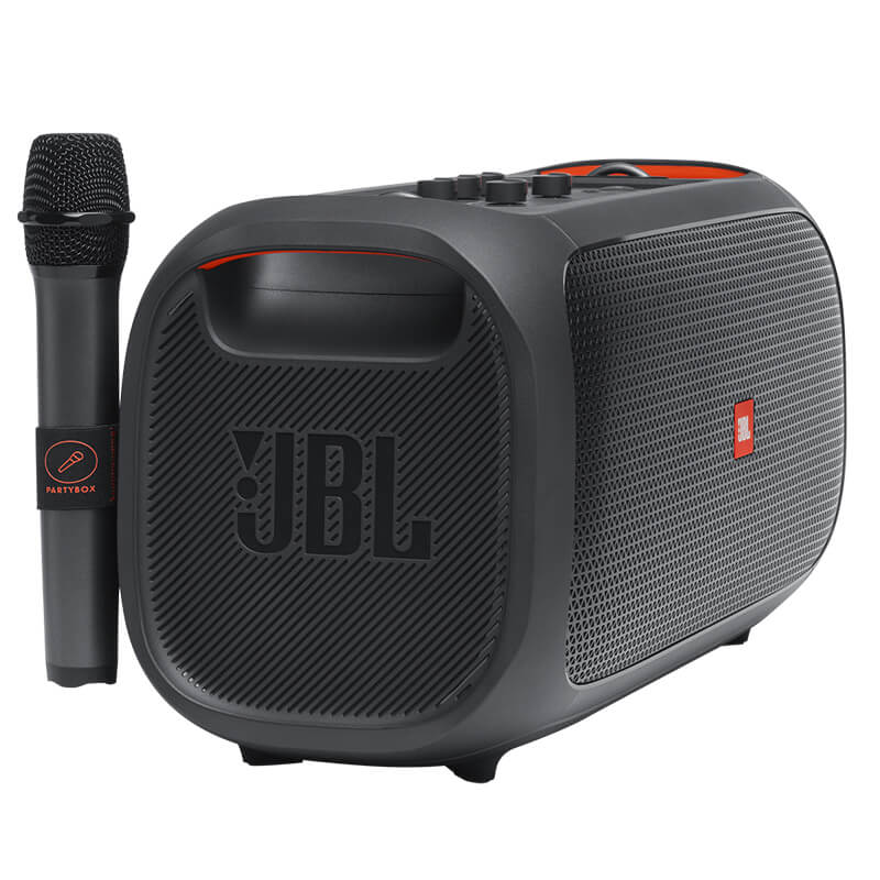 JBL PartyBox On-The-Go Portable Party Speaker and Wireless Microphone