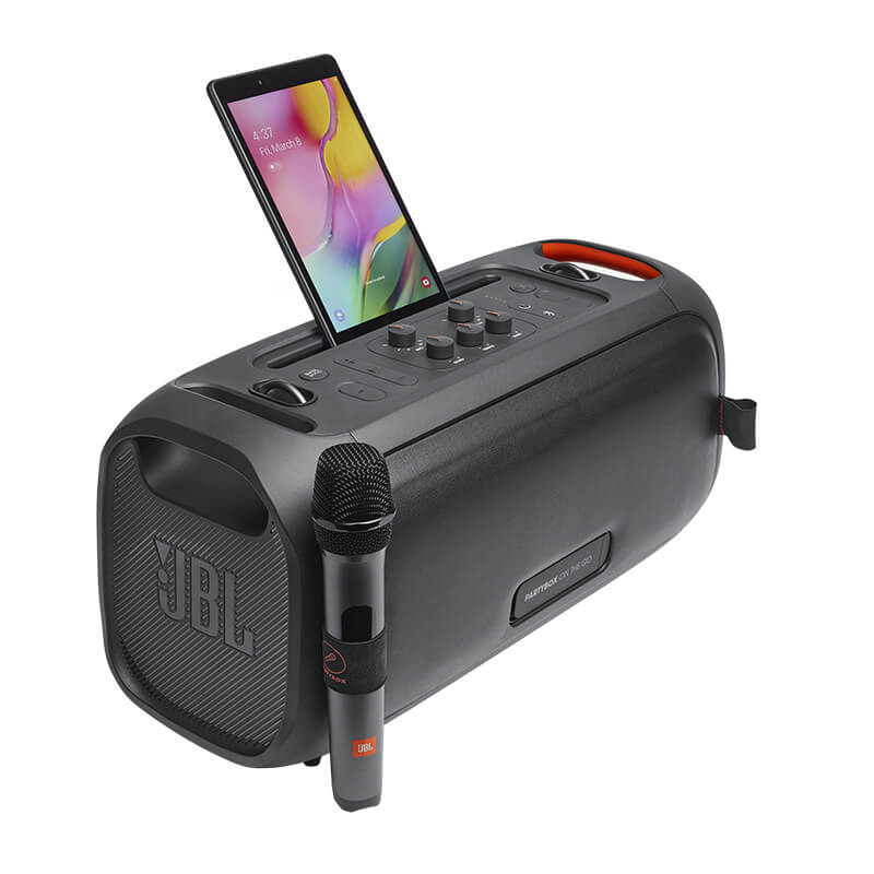 JBL PartyBox On-The-Go Portable Party Speaker and Wireless Microphone