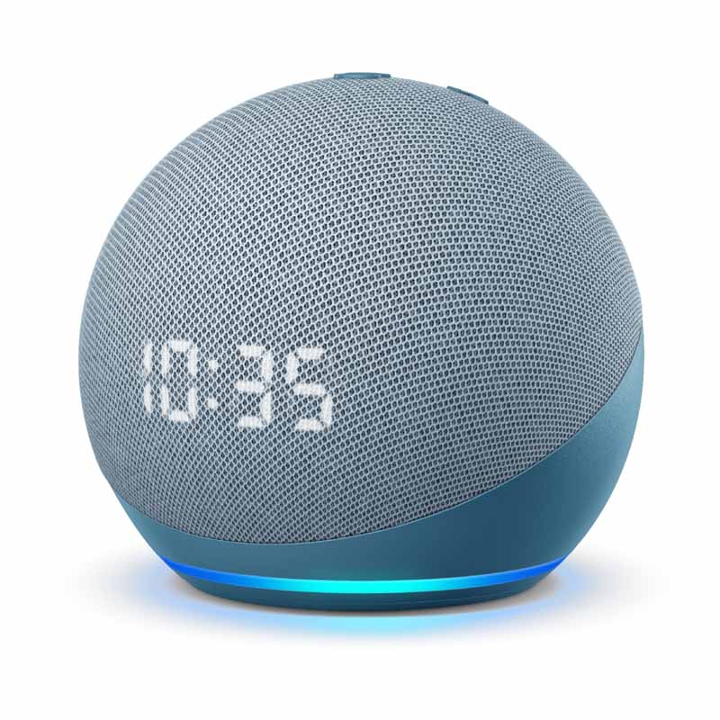 Echo Dot (4th Gen) smart speaker with clock